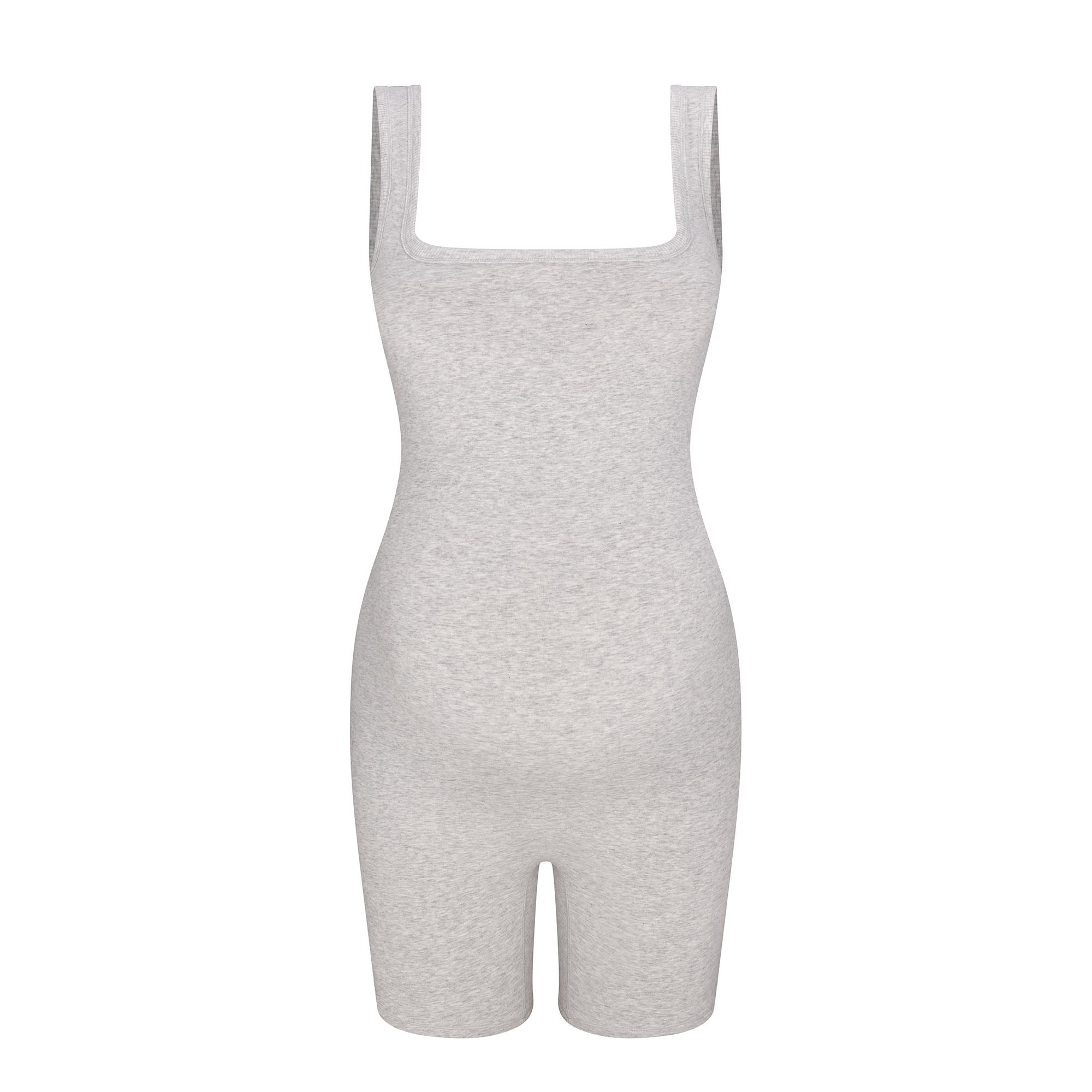 COTTON JERSEY MATERNITY ONESIE | LIGHT HEATHER GREY