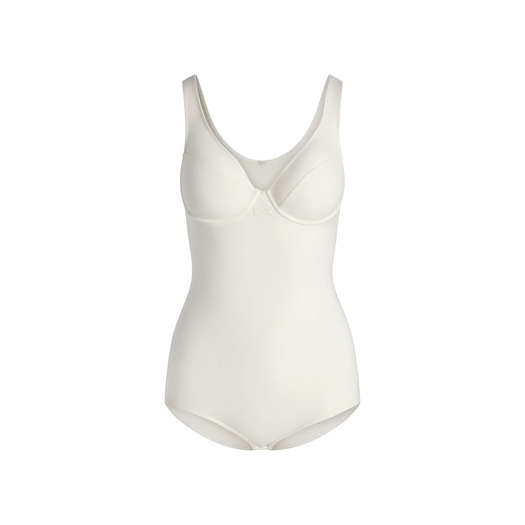 COTTON JERSEY UNDERWIRE BODYSUIT | MARBLE