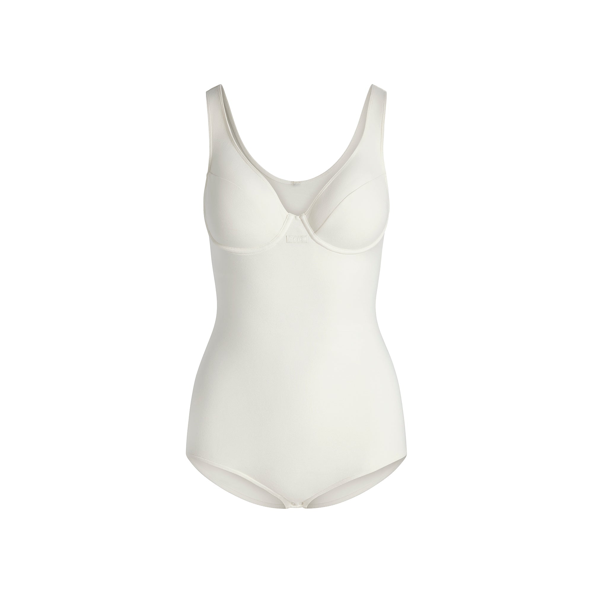 COTTON JERSEY UNDERWIRE BODYSUIT | MARBLE