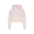 COTTON FLEECE SHRUNKEN HOODIE | BARELY PINK
