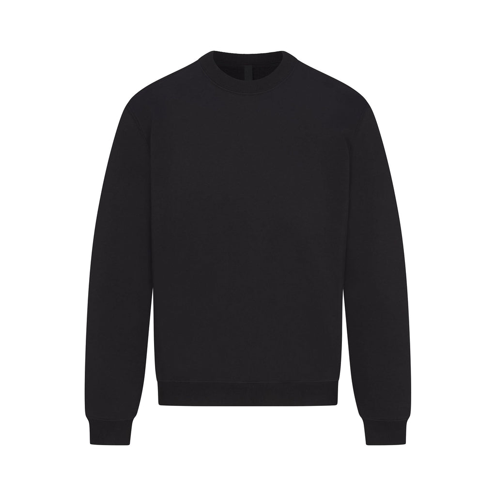 FLEECE LOUNGE MENS CLASSIC CREWNECK | WASHED ONYX