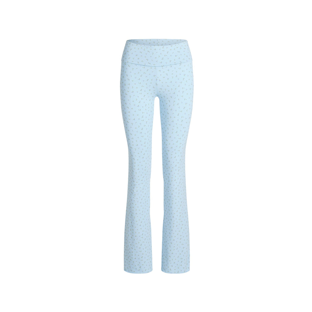 COTTON JERSEY FOLDOVER PANT | POWDER BLUE MICRO FLORAL