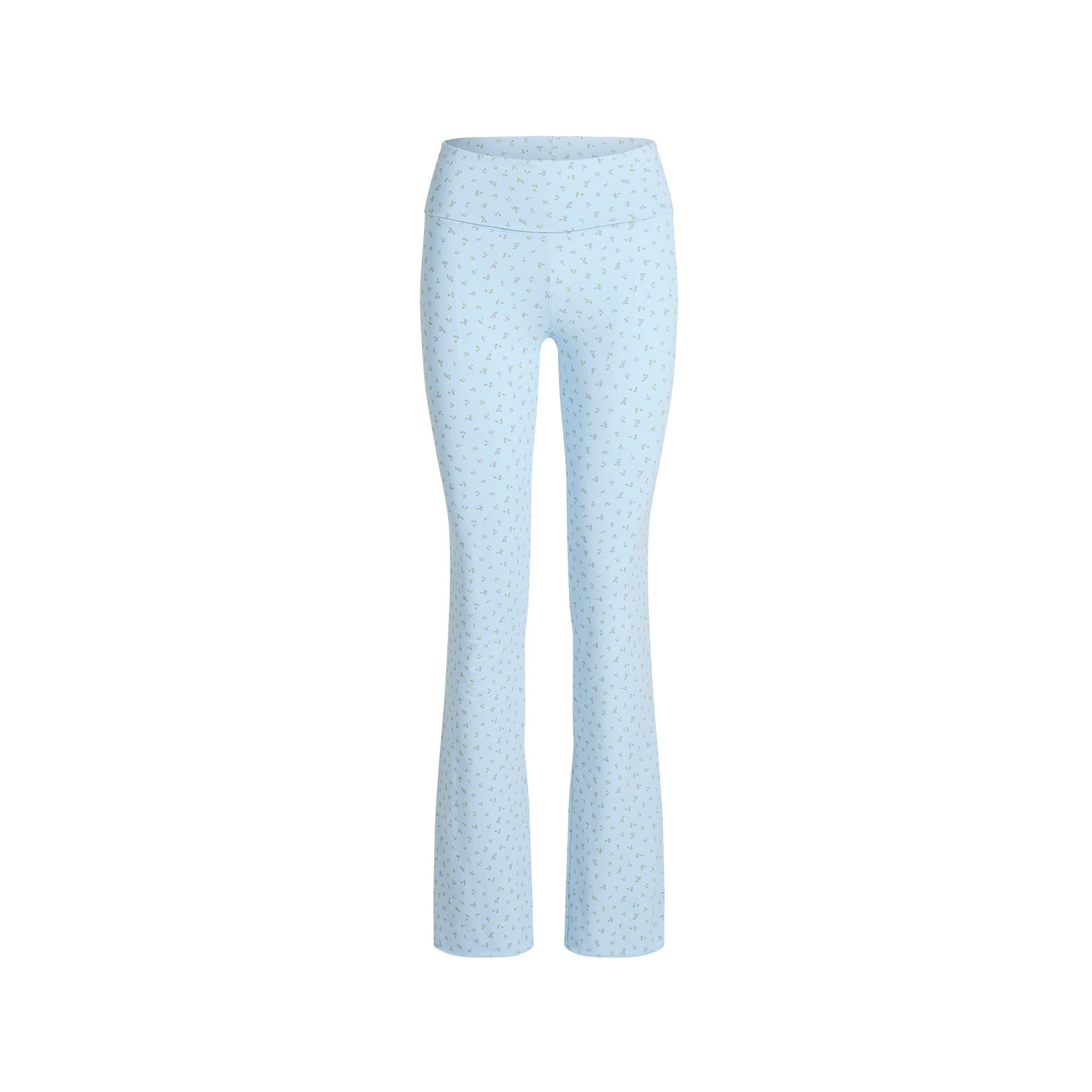COTTON JERSEY FOLDOVER PANT | POWDER BLUE MICRO FLORAL