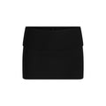 COTTON FLEECE FOLDOVER MINI SKIRT | ONYX