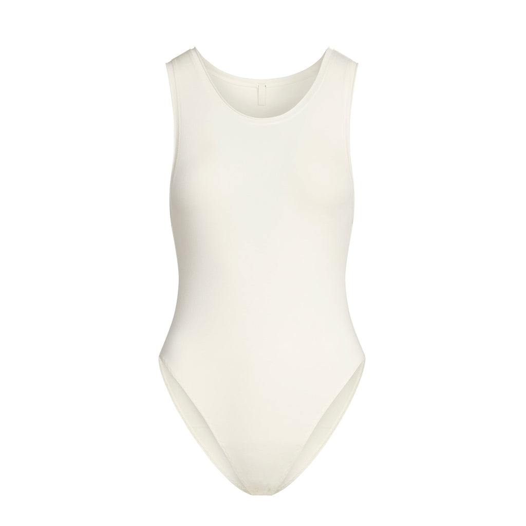 COTTON JERSEY TANK BODYSUIT | MARBLE