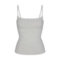 COTTON JERSEY CAMI | LIGHT HEATHER GREY