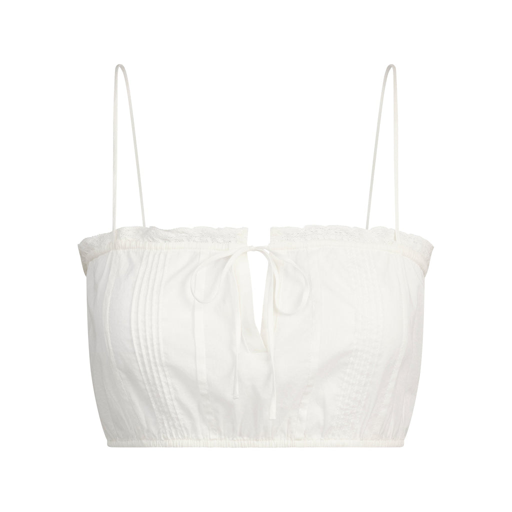 COTTON VOILE SUPER CROPPED CAMI | MARBLE