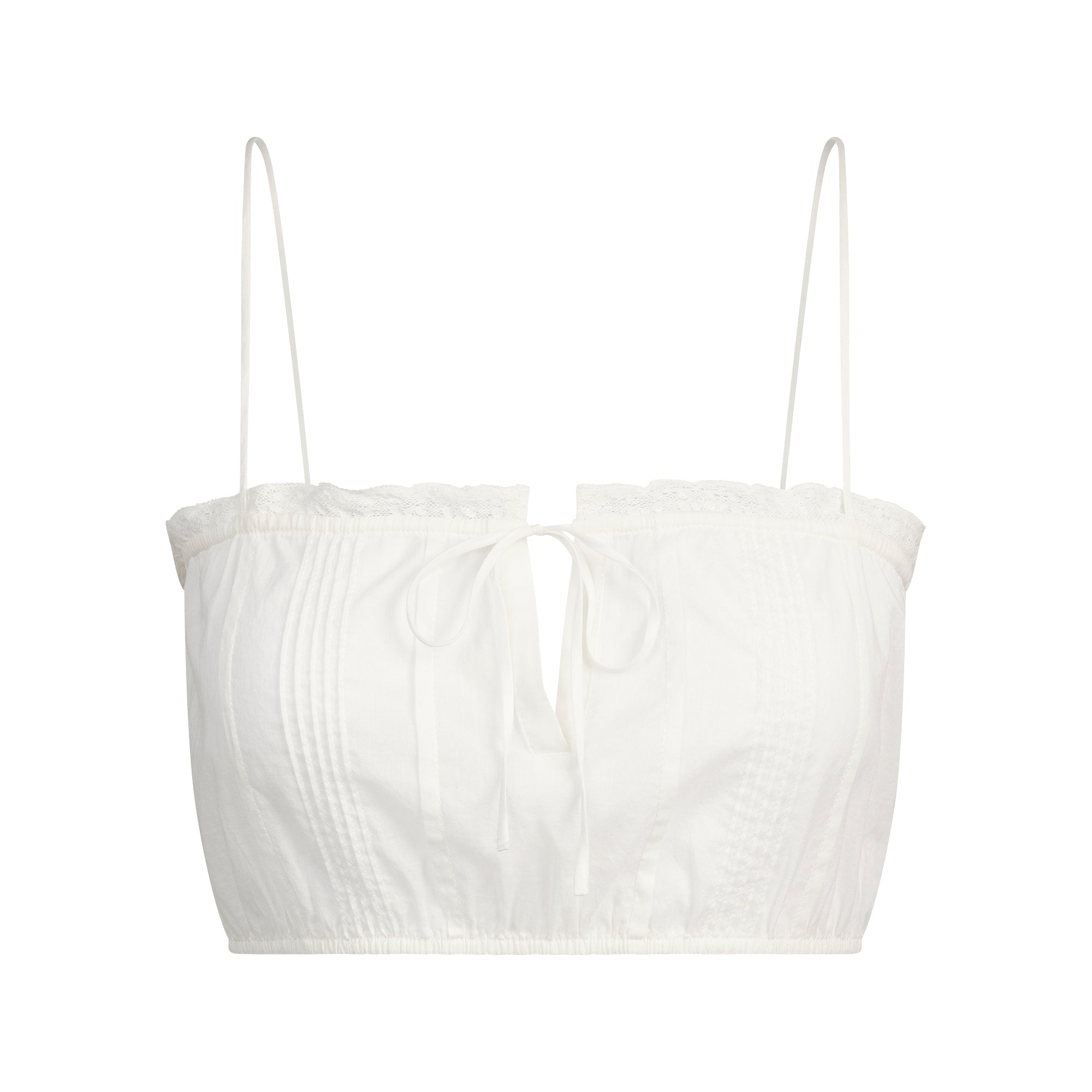 COTTON VOILE SUPER CROPPED CAMI | MARBLE