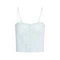 COTTON VOILE CROPPED CAMI | FROST