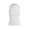 COTTON JERSEY MOCK NECK TANK | LIGHT HEATHER GREY