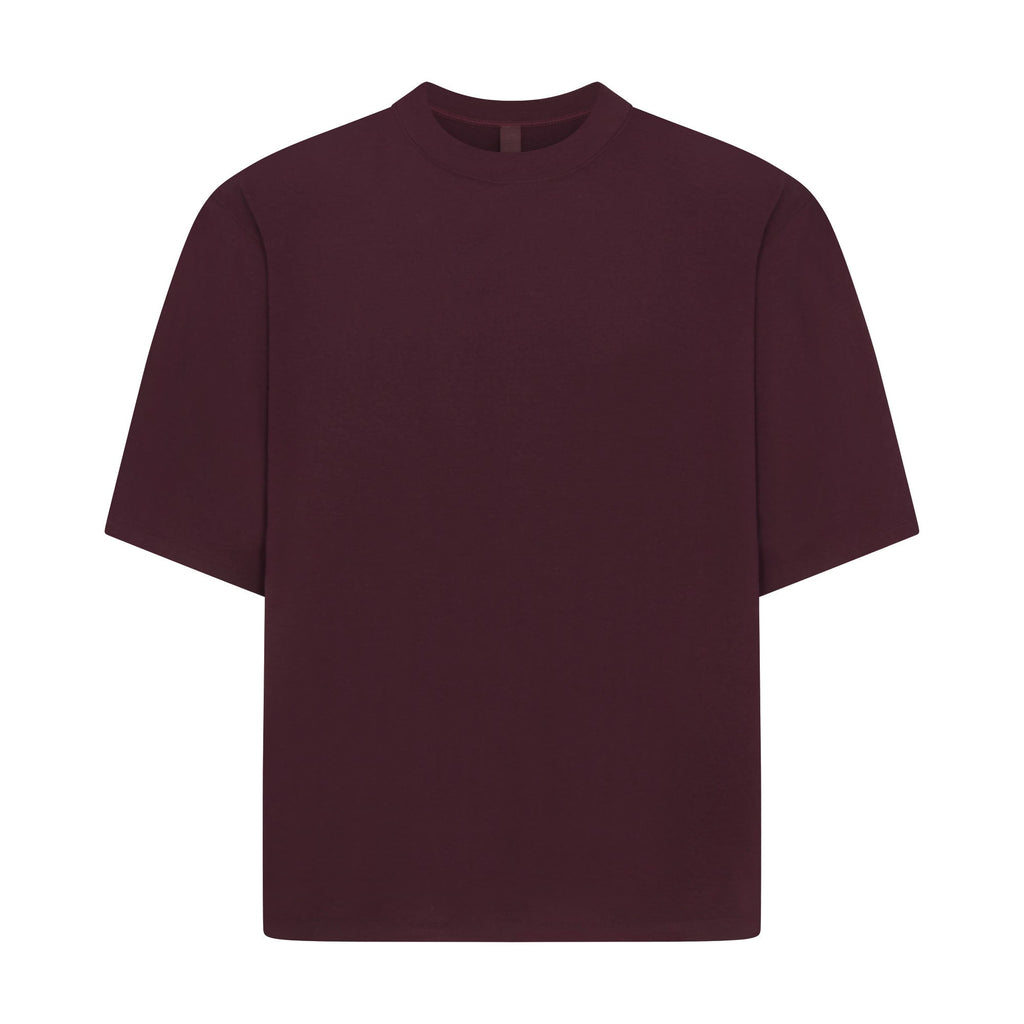 JERSEY LOUNGE MENS BOXY MOCK NECK | CURRANT