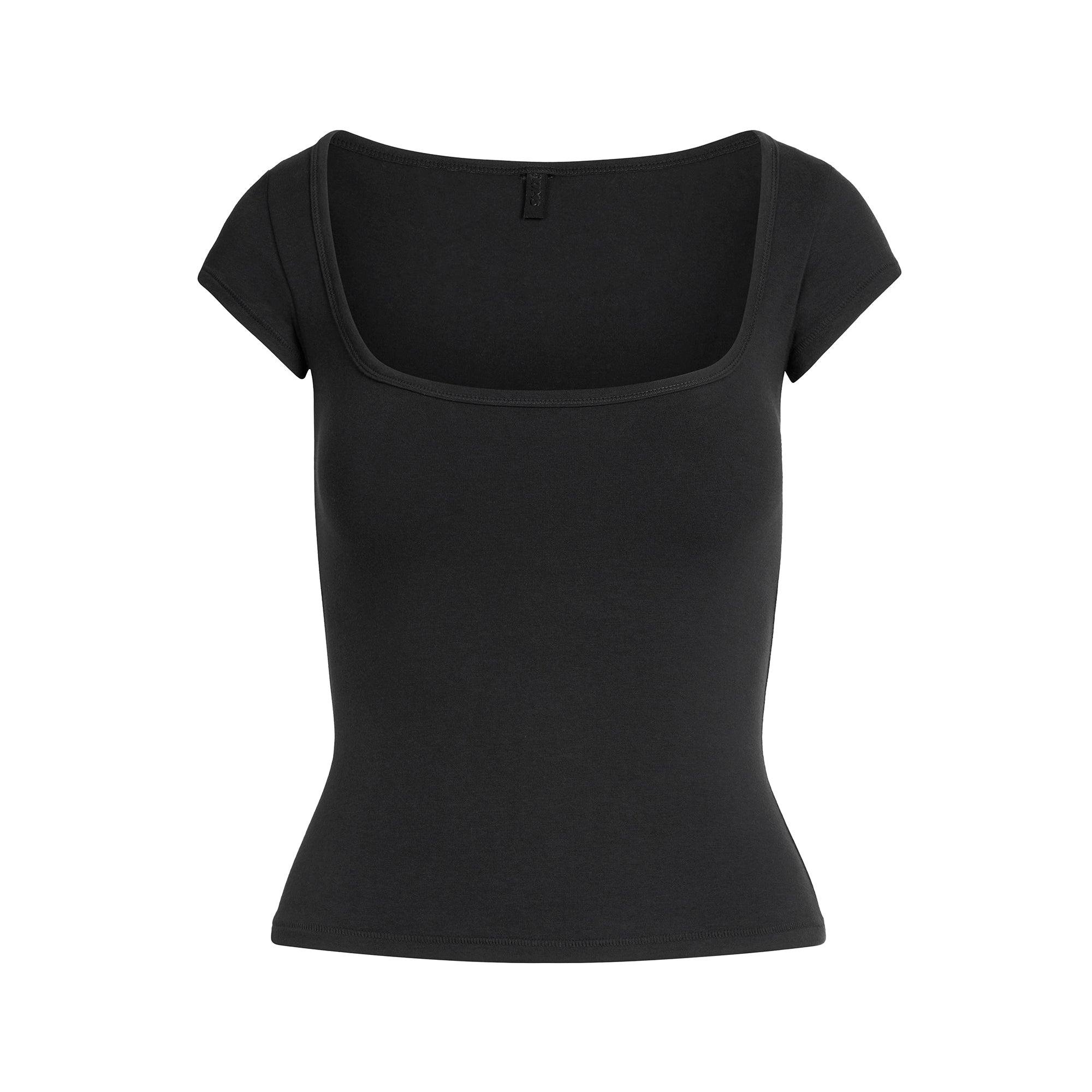 COTTON JERSEY SCOOP NECK T-SHIRT | SOOT