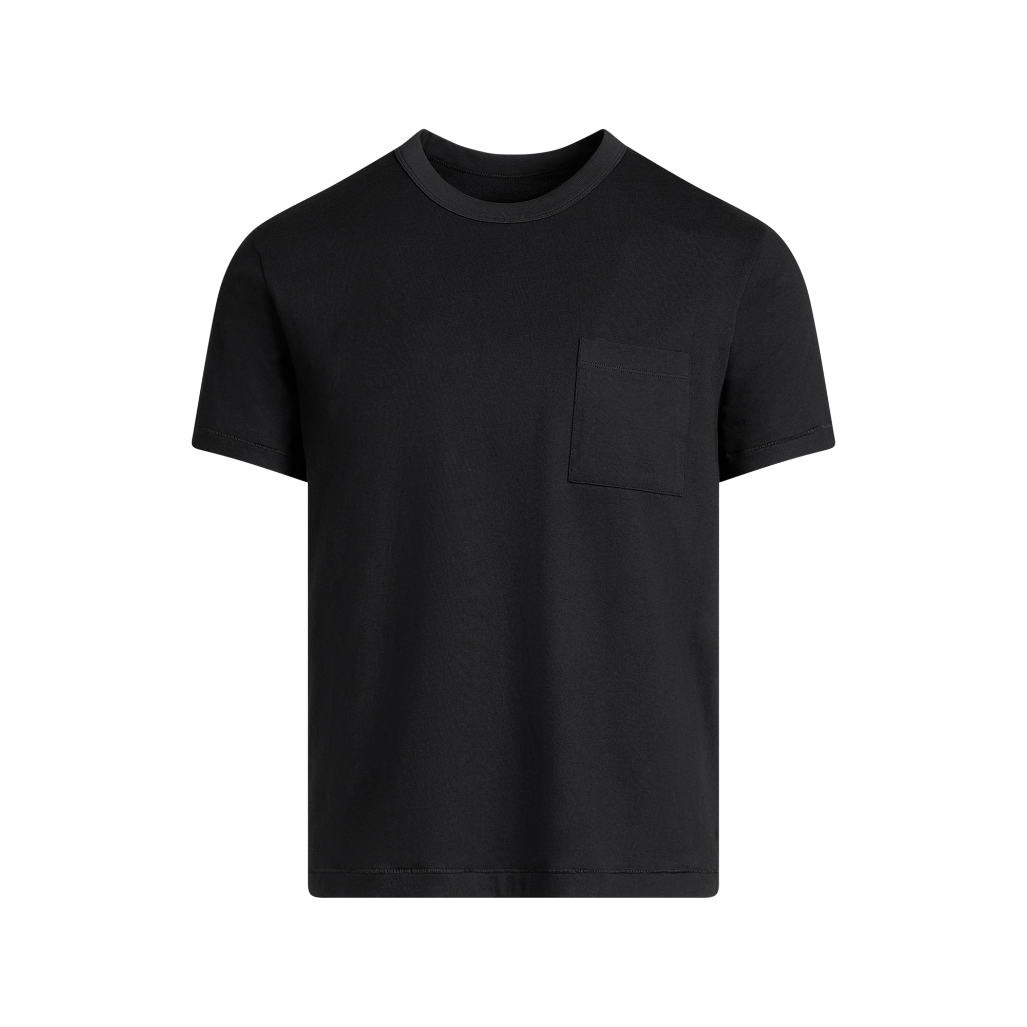 SKIMS COTTON MENS SLIM CROPPED T-SHIRT | ONYX