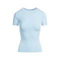 COTTON JERSEY T-SHIRT | POWDER BLUE MICRO FLORAL