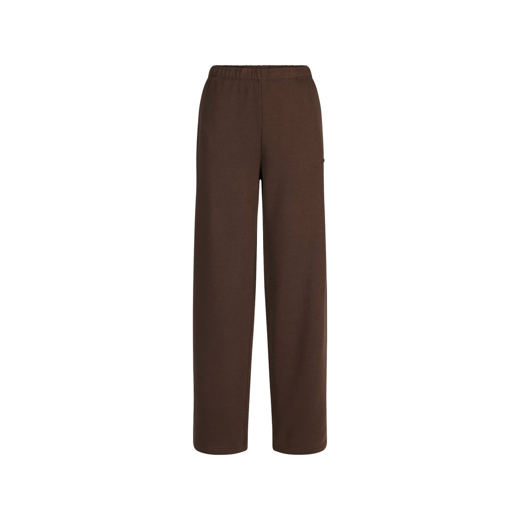 COTTON FLEECE CLASSIC STRAIGHT LEG PANT | DARK SEPIA