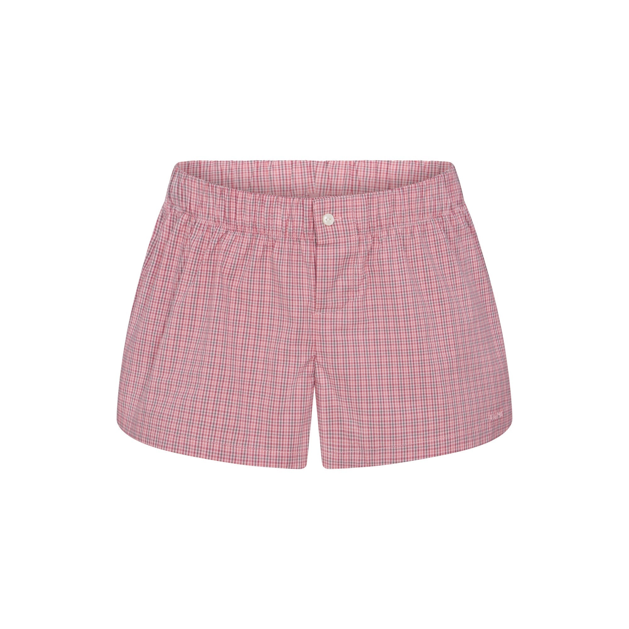 COTTON POPLIN BOXER SLEEP SET | BERRY CHECK