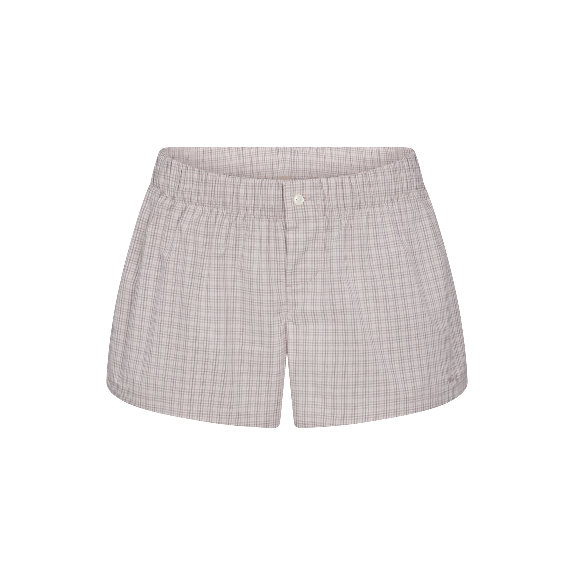 COTTON POPLIN BOXER SLEEP SET | SILVER CHECK
