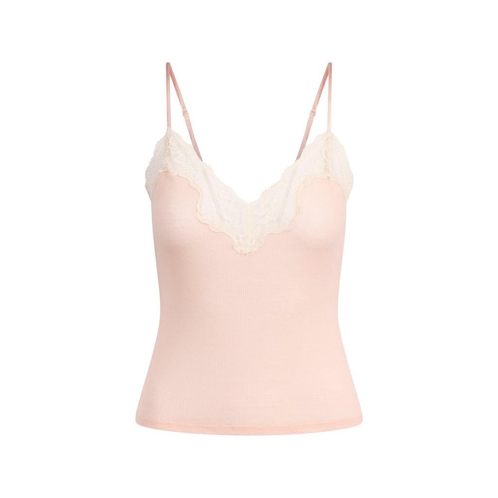 SHEER RIB LACE CAMI | VILLA