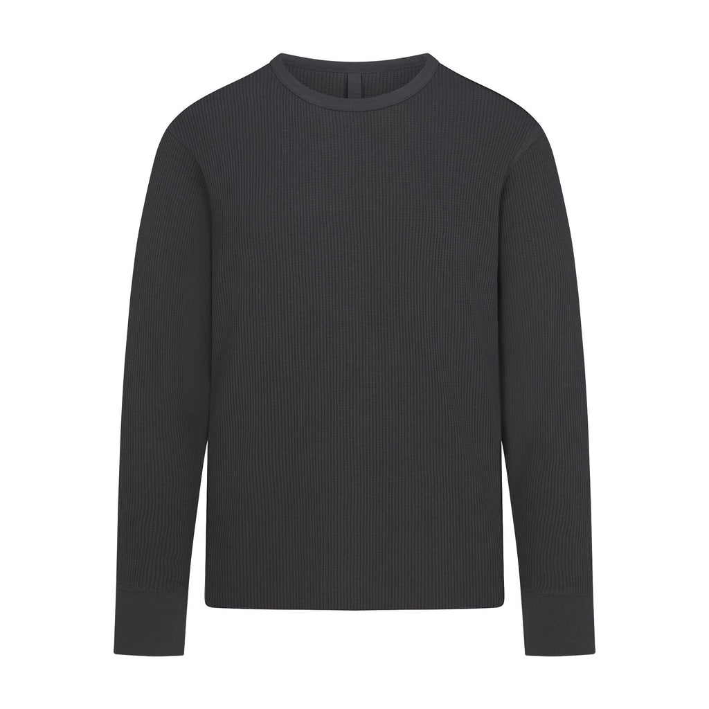WAFFLE MENS LONG SLEEVE T-SHIRT | ASH