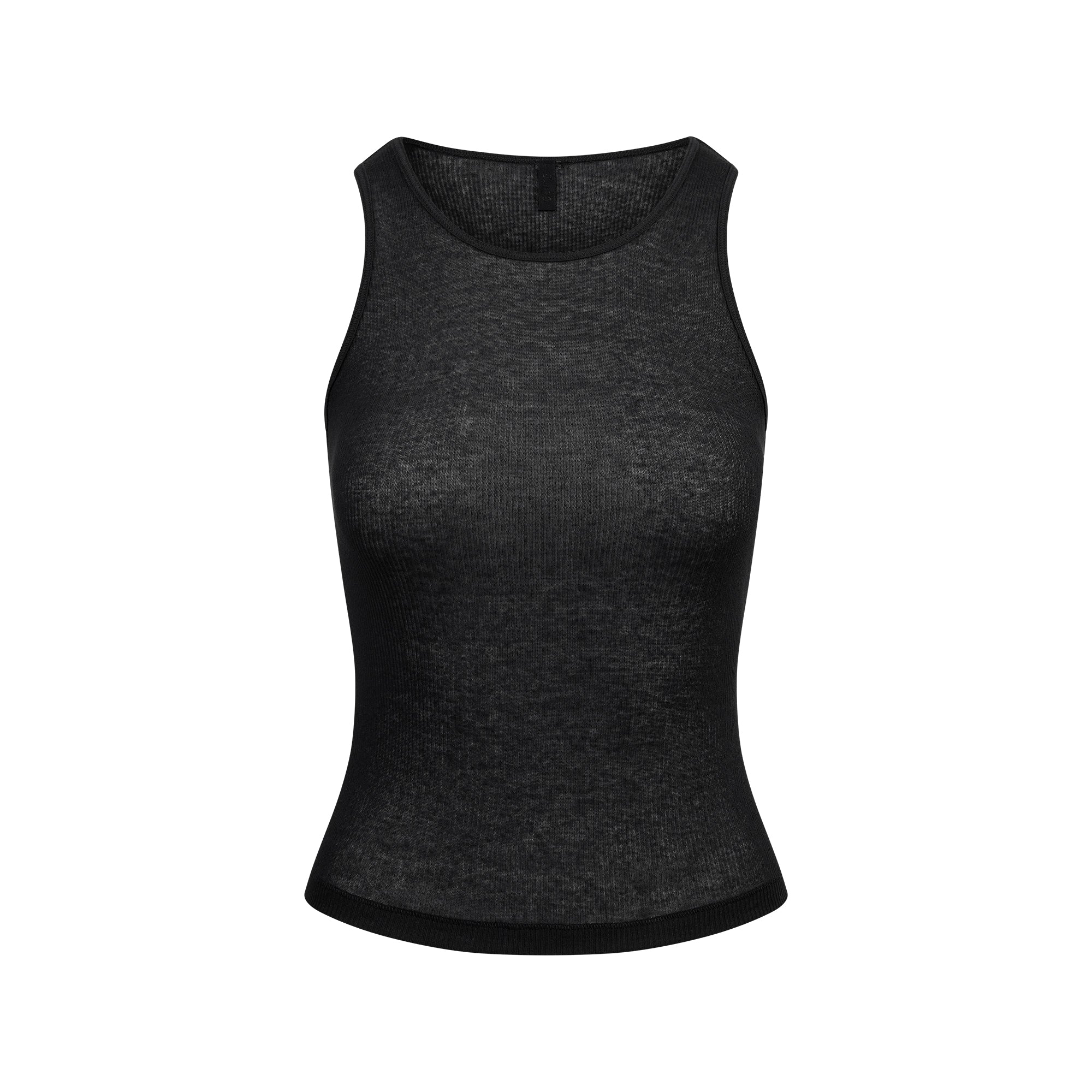 SHEER RIB CREWNECK TANK | SOOT