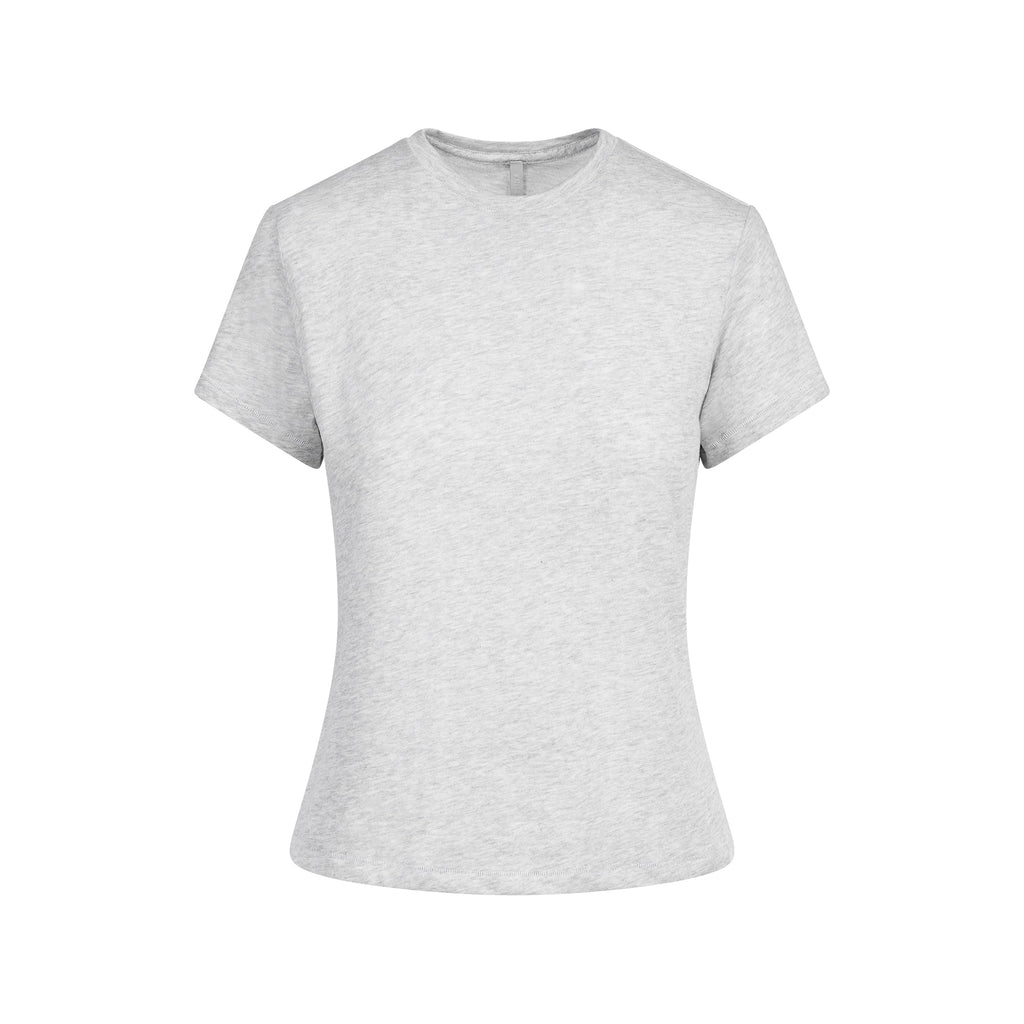 SHEER JERSEY T-SHIRT | LIGHT HEATHER GREY