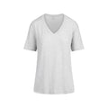 SHEER JERSEY V-NECK T-SHIRT | LIGHT HEATHER GREY