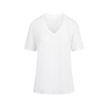 SHEER JERSEY V-NECK T-SHIRT | SNOW