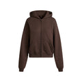 COTTON FLEECE CLASSIC ZIP UP HOODIE | DARK SEPIA