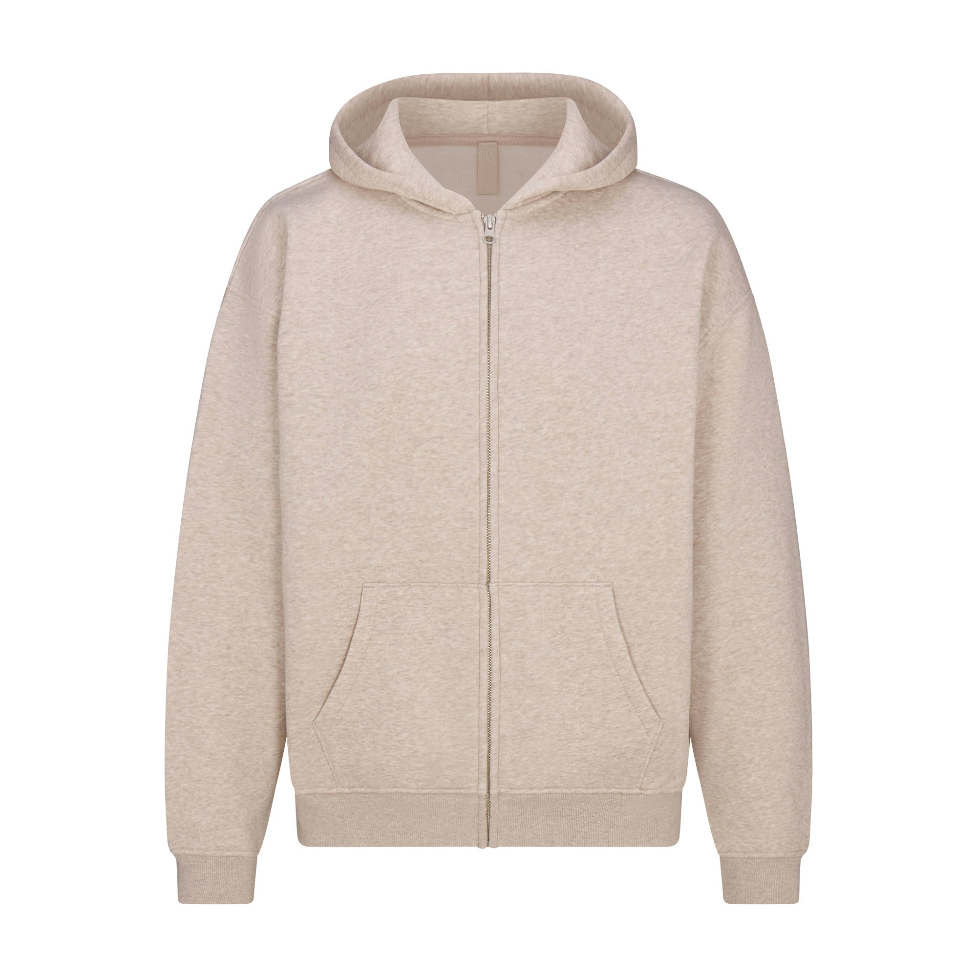 FLEECE LOUNGE MENS RELAXED ZIP UP HOODIE | DESERT HEATHER