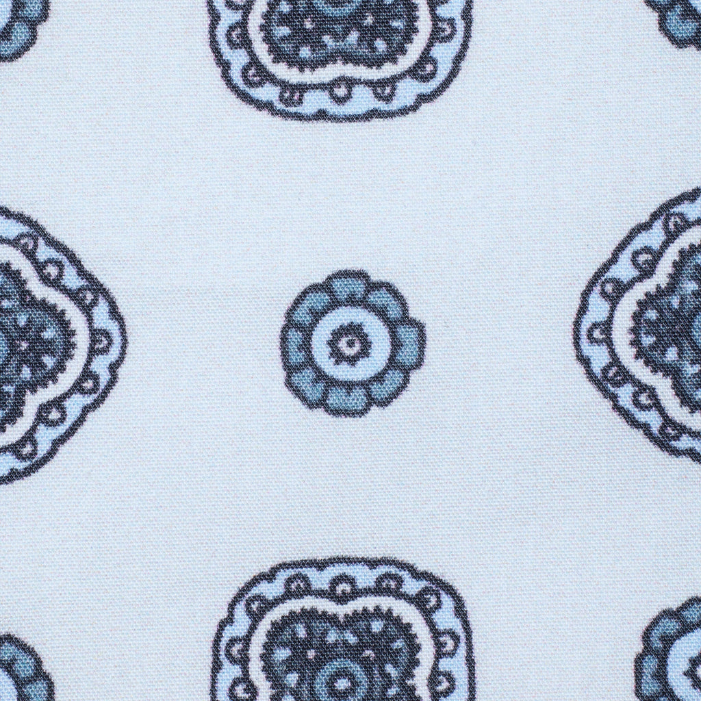 COTTON POPLIN MENS BOXER | PLATINUM FOULARD PRINT