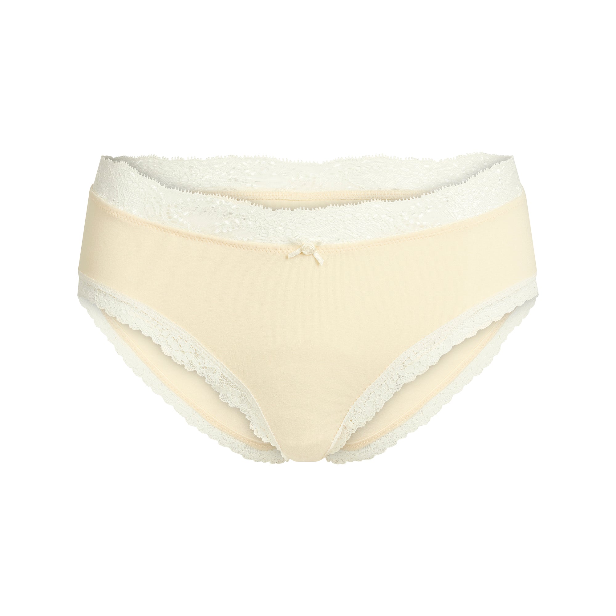 COTTON JERSEY LACE BRIEF | BUTTER