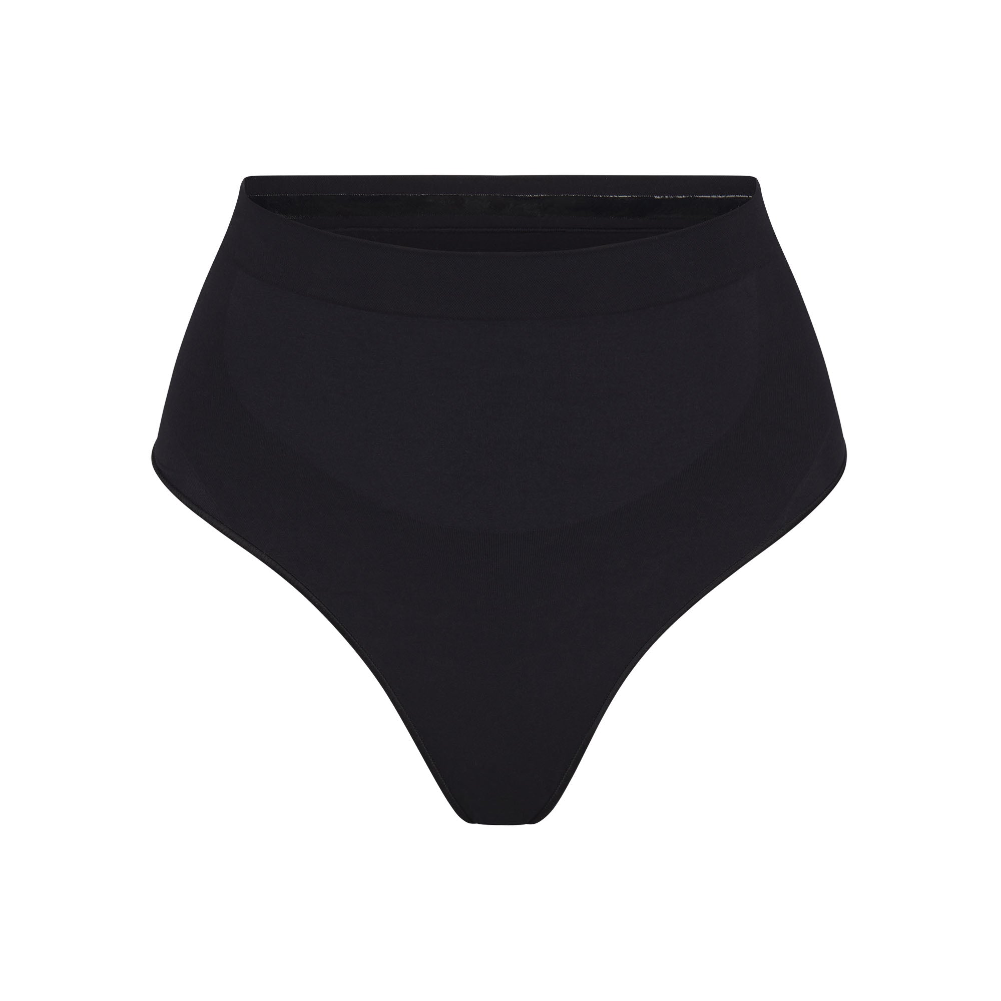 SEAMLESS SCULPT MID WAIST THONG | ONYX