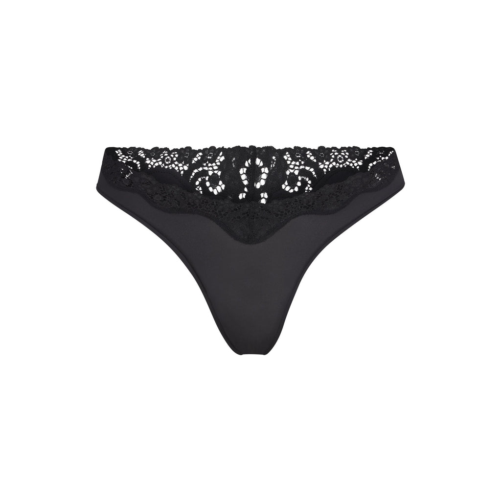 FITS EVERYBODY LACE DIPPED THONG | ONYX