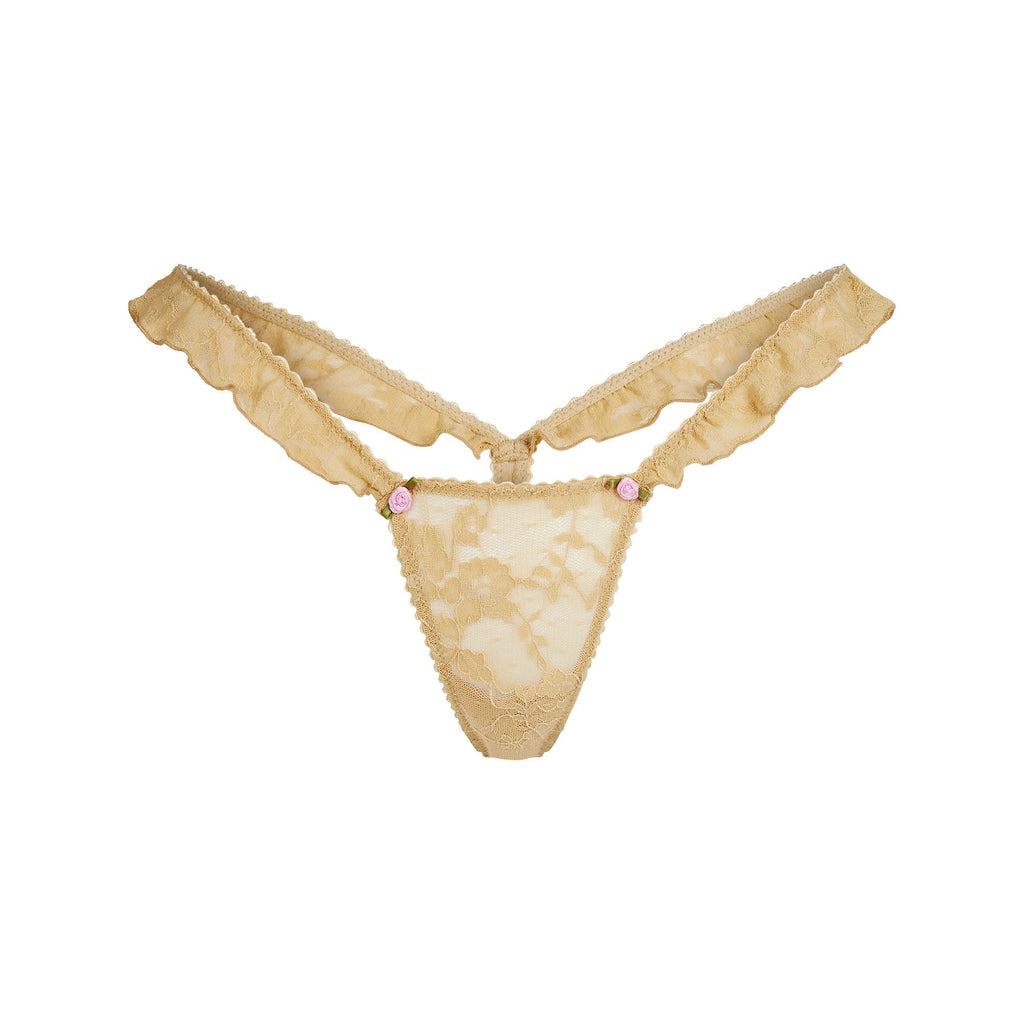 STRETCH LACE BUTTERFLY THONG | DELTA