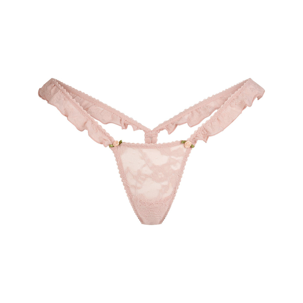 STRETCH LACE BUTTERFLY THONG | MORGANITE