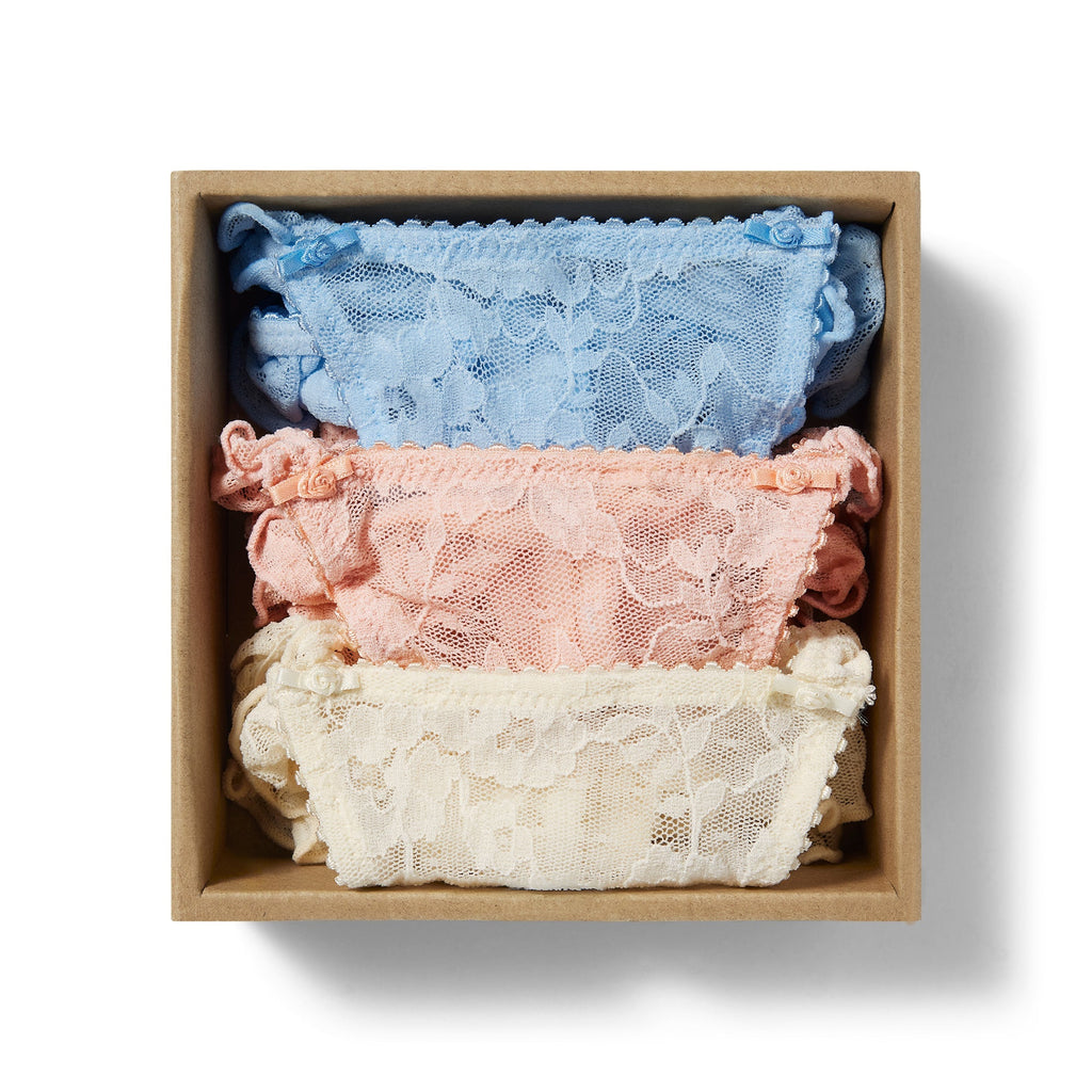 STRETCH LACE BUTTERFLY THONG 3-PACK | VILLA MULTI