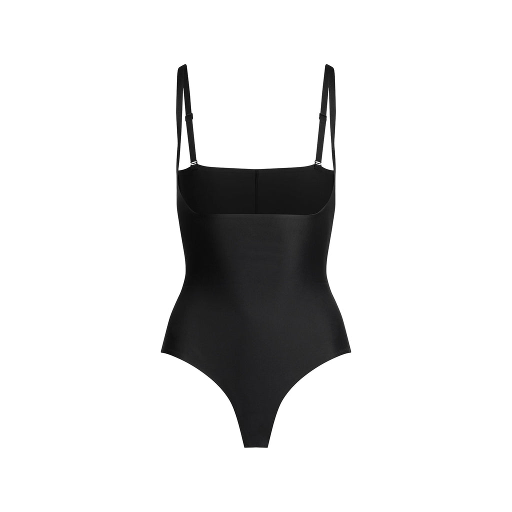 SKIMS BODY CORE SCULPT OPEN BUST THONG BODYSUIT | ONYX