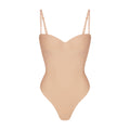 SKIMS BODY UNDERWIRE THONG BODYSUIT | CLAY