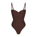 SKIMS BODY UNDERWIRE THONG BODYSUIT | COCOA