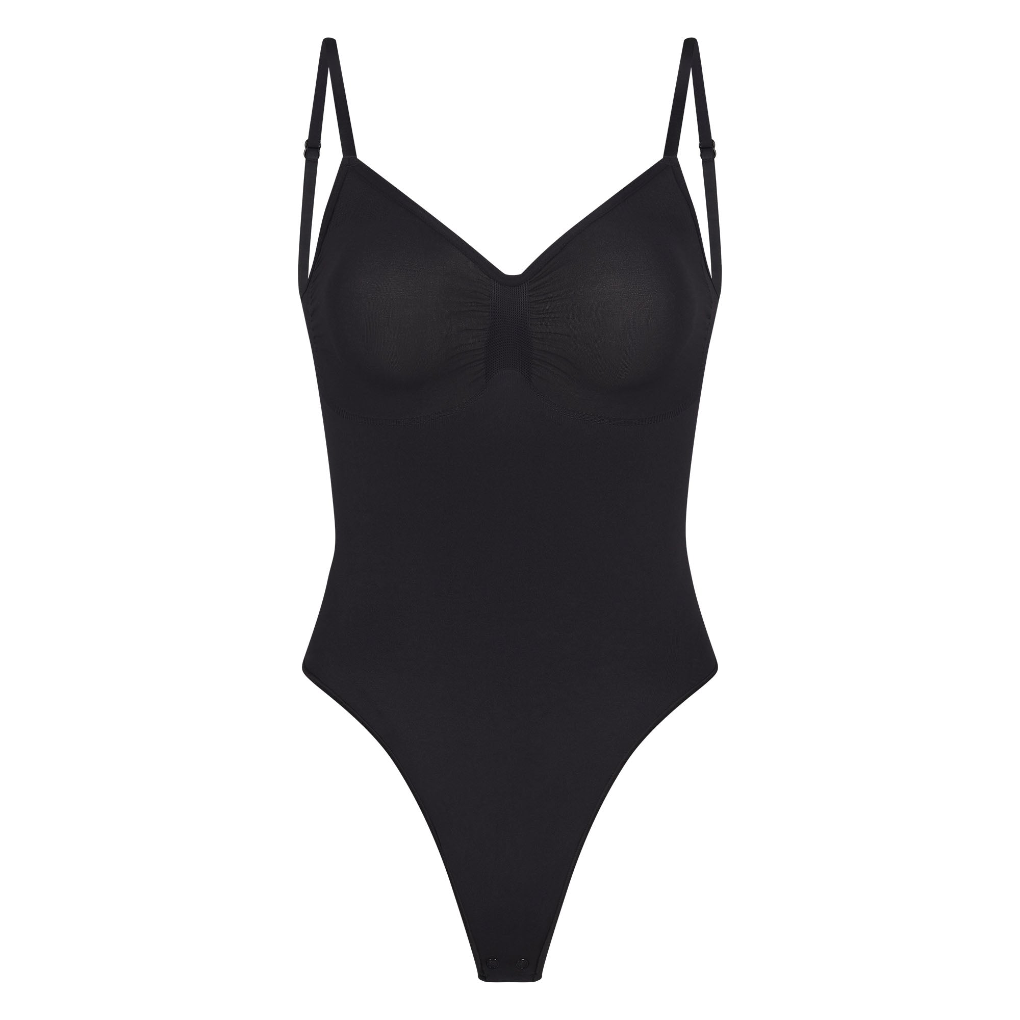 SEAMLESS SCULPT LOW BACK THONG BODYSUIT | ONYX
