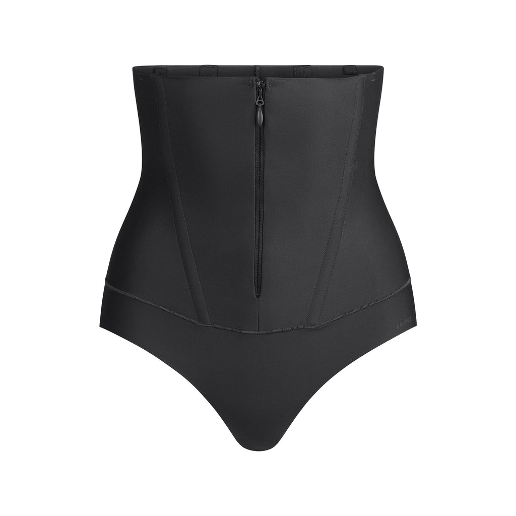 SKIMS BODY CORE SCULPT WAIST CINCHER THONG | ONYX
