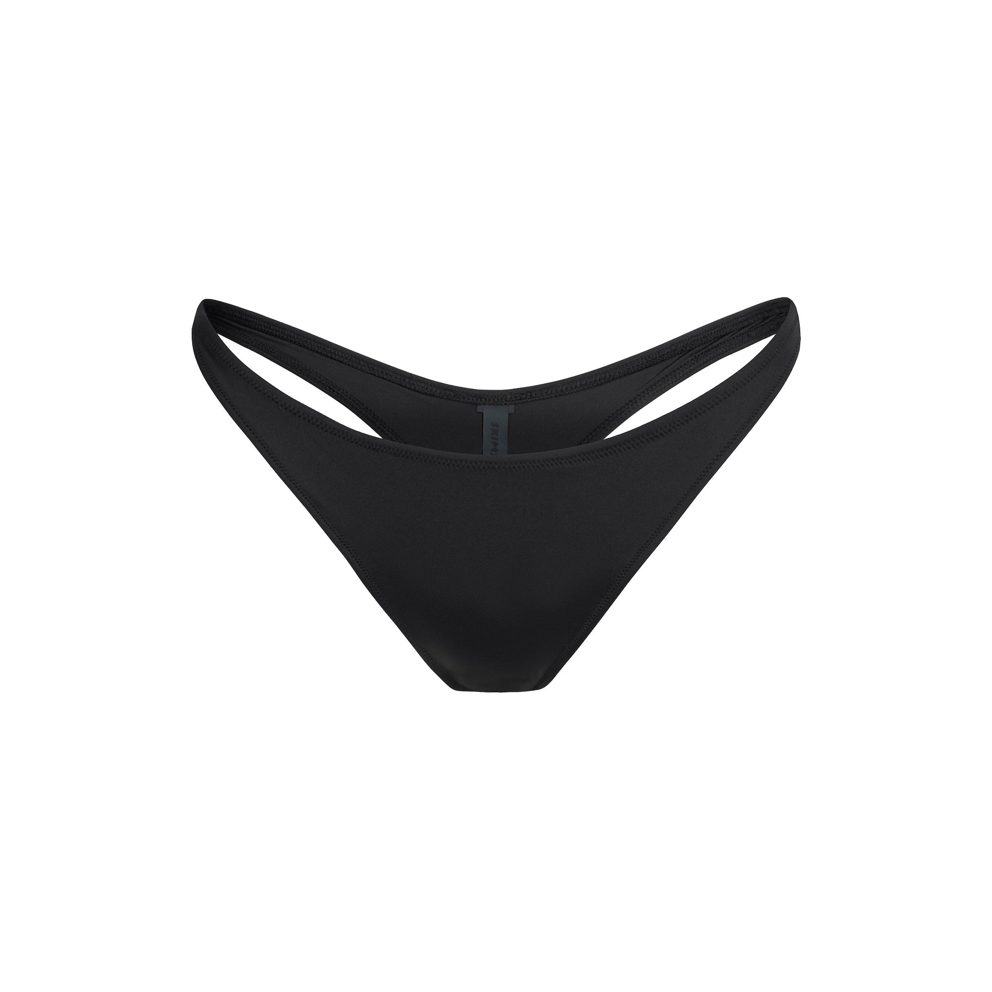 SIGNATURE SWIM THONG BIKINI BOTTOM | ONYX