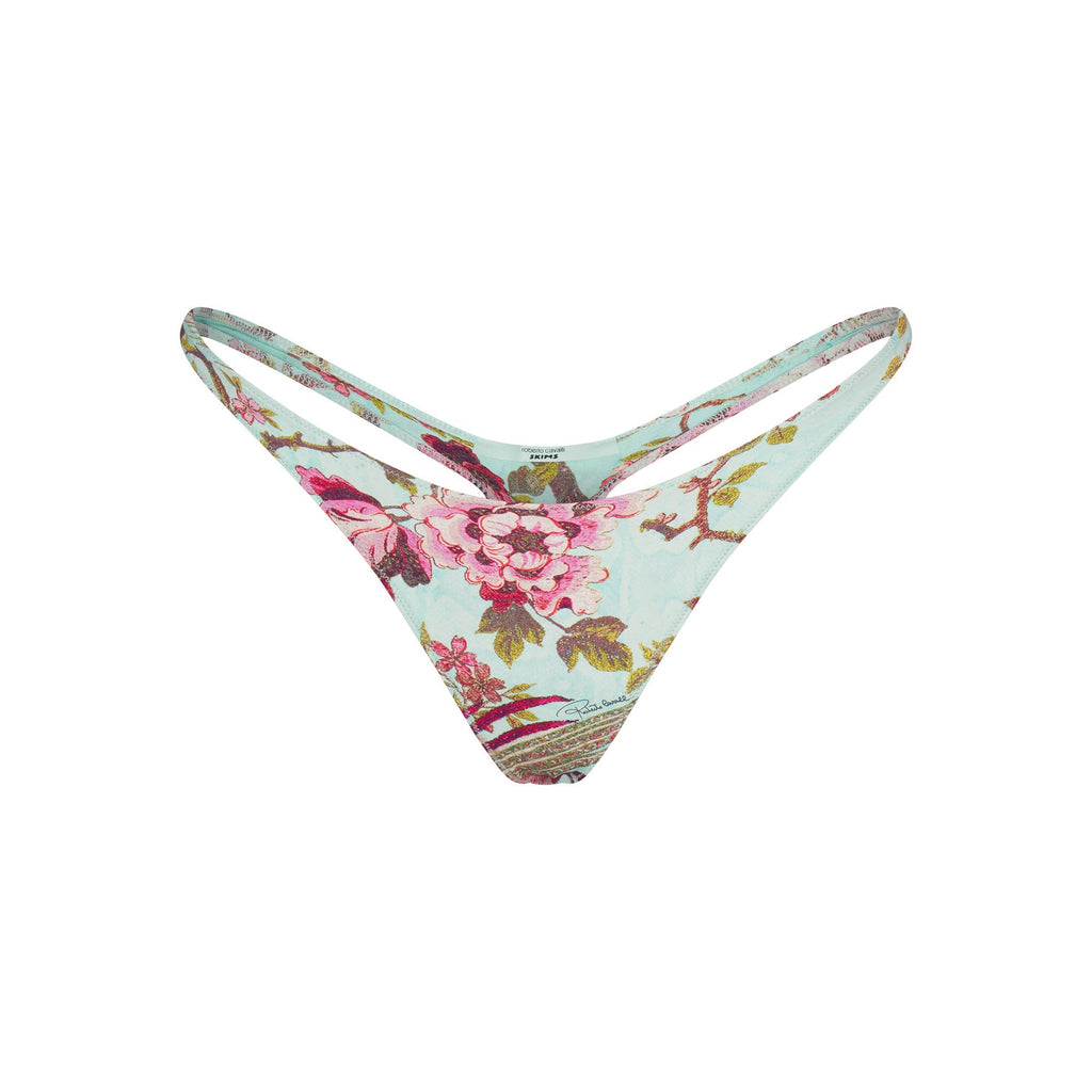 ROBERTO CAVALLI X SKIMS THONG BIKINI BOTTOM | FAGIANELLA PRINT