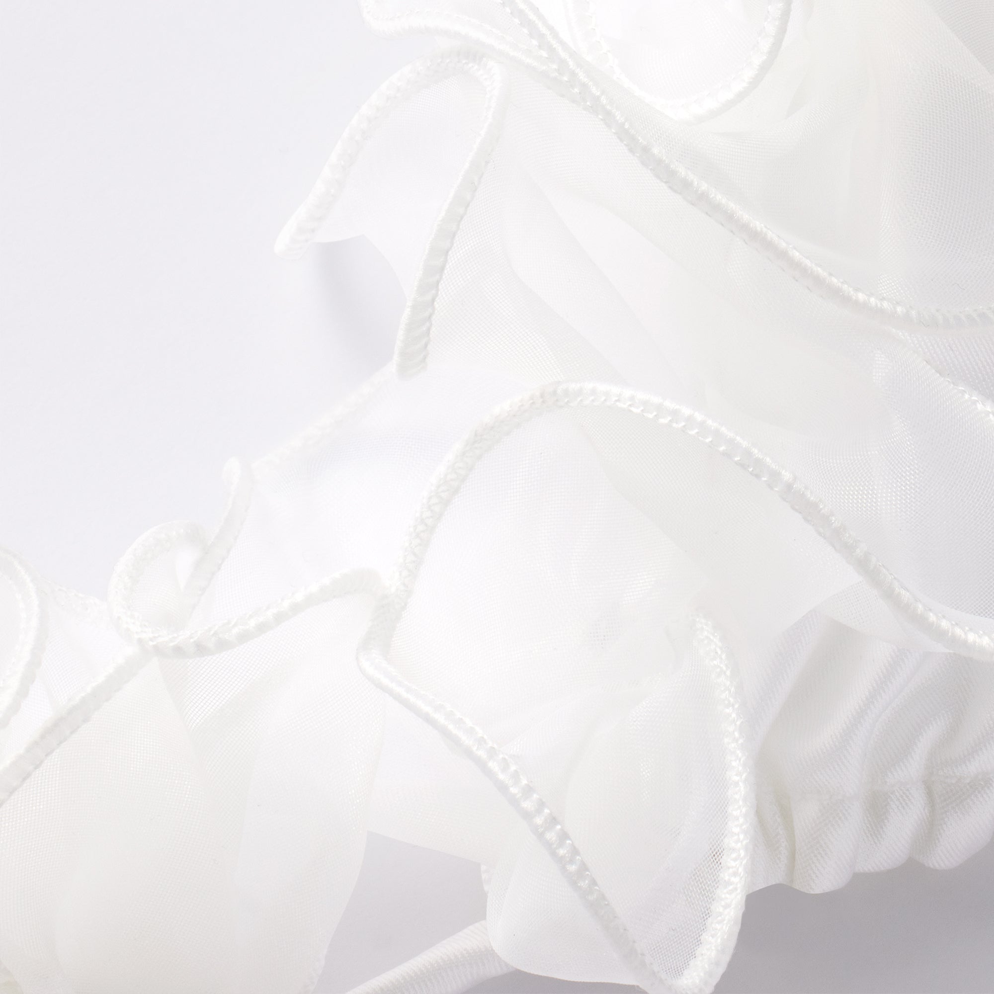 BRIDAL SWIM RUFFLE TRIANGLE BIKINI TOP | SNOW