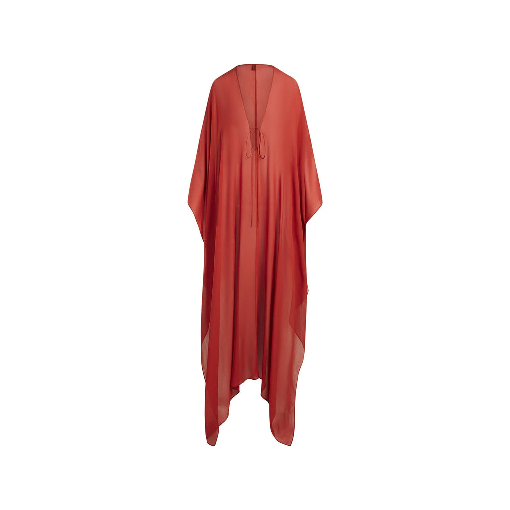 SHEER COVER-UPS LONG KAFTAN | AUBURN