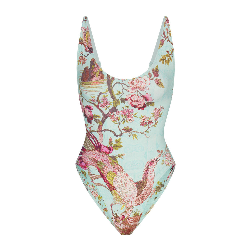 ROBERTO CAVALLI X SKIMS SCOOP NECK ONE PIECE | FAGIANELLA PRINT
