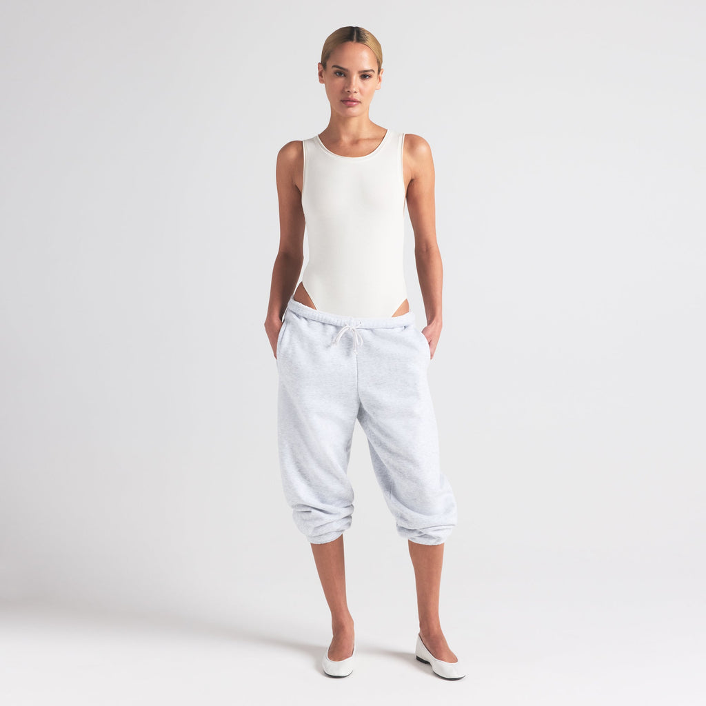 COTTON JERSEY TANK BODYSUIT | MARBLE