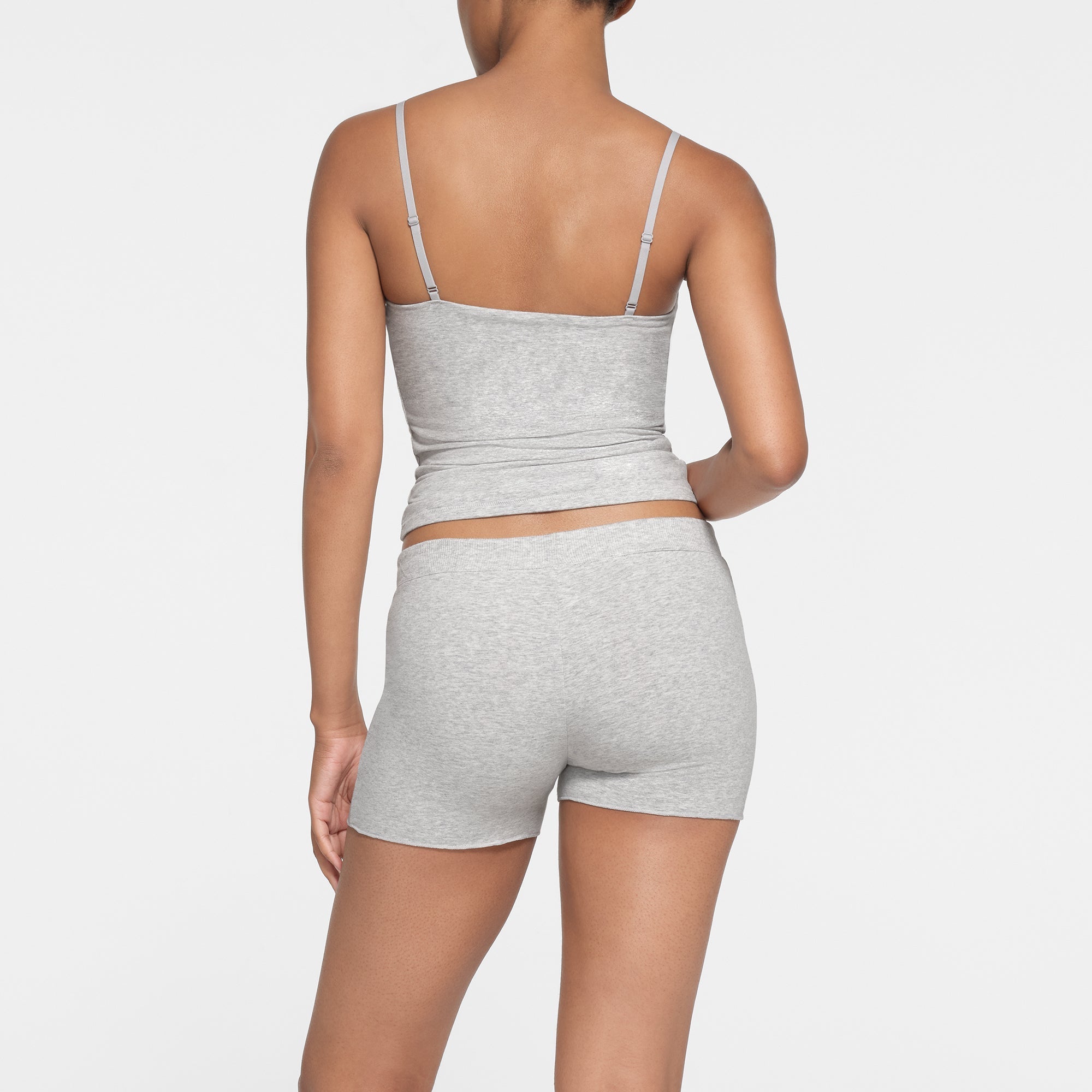 COTTON JERSEY CAMI | LIGHT HEATHER GREY