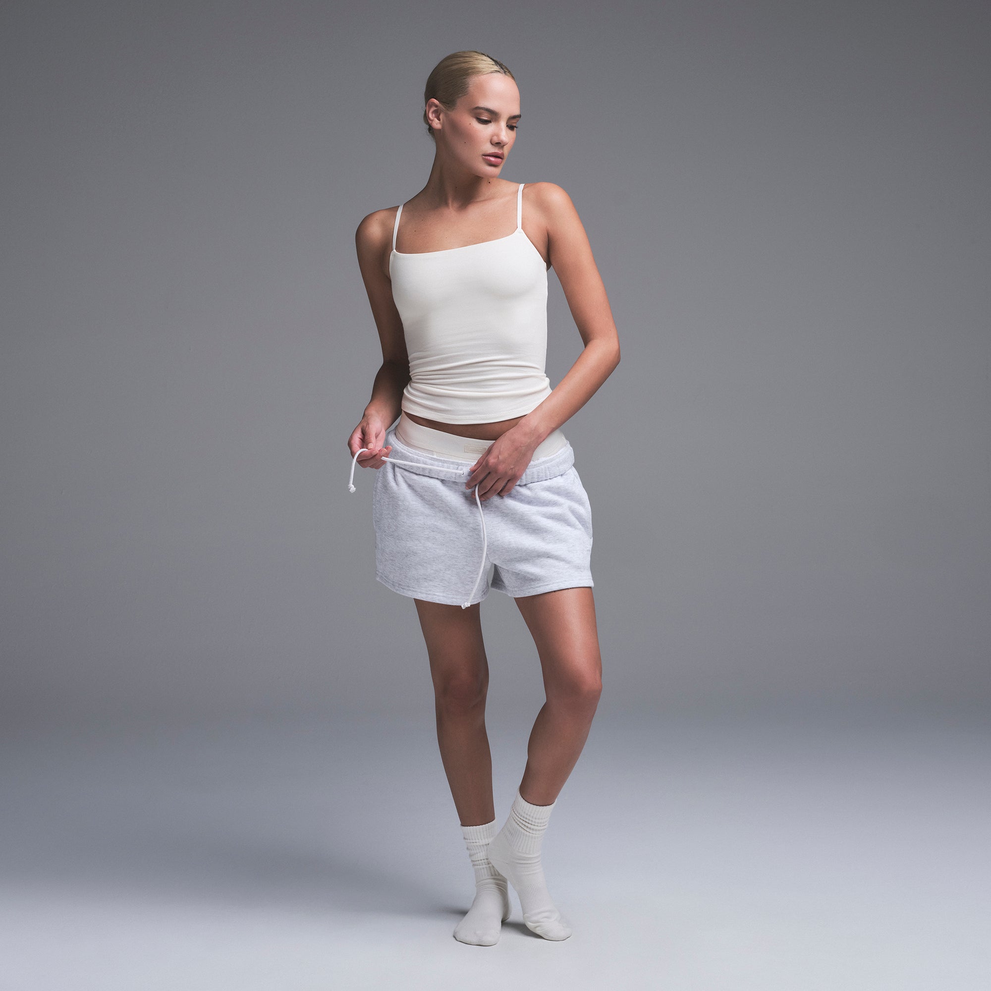 COTTON JERSEY CAMI | MARBLE