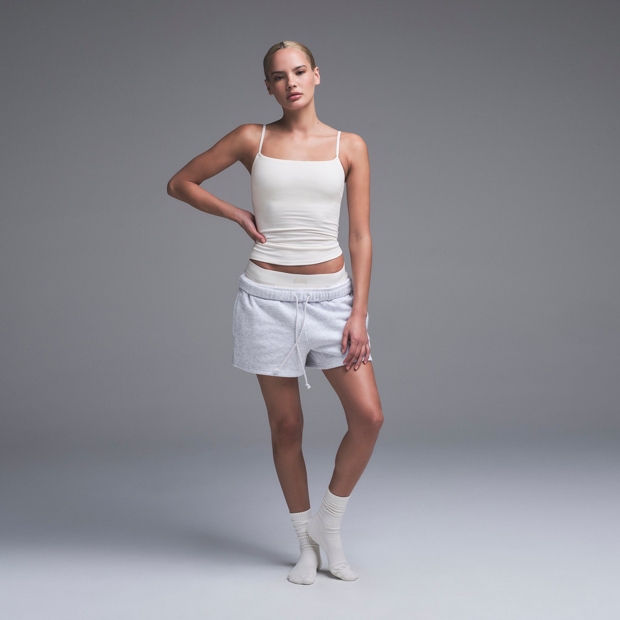 COTTON JERSEY CAMI | MARBLE